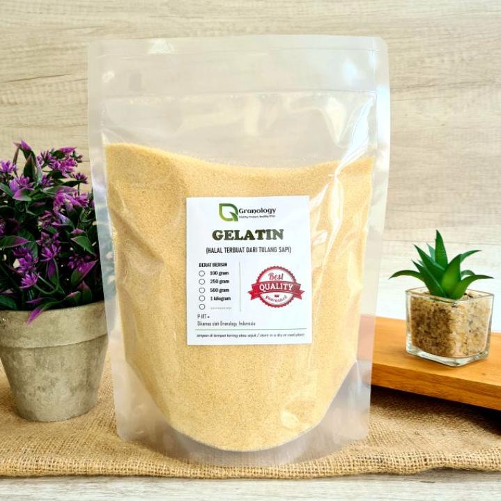 

Terbaik! Gelatin Bubuk Halal Import 1 kilogram by Granology 爽