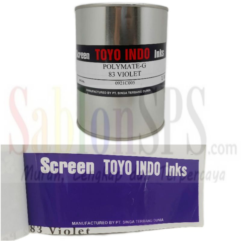 TINTA TOYO POLYMATE VIOLET G83 UNGU TINTA SABLON PLASTIK 1kg