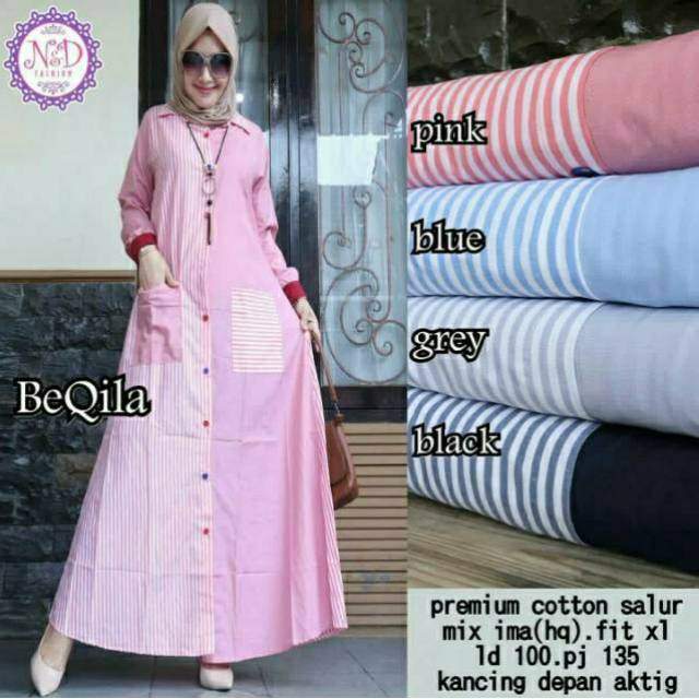 Beqila Maxy, maxi dress, gamis, dress muslim, gaun muslim, casual dress, kekinian dress, ootd dress