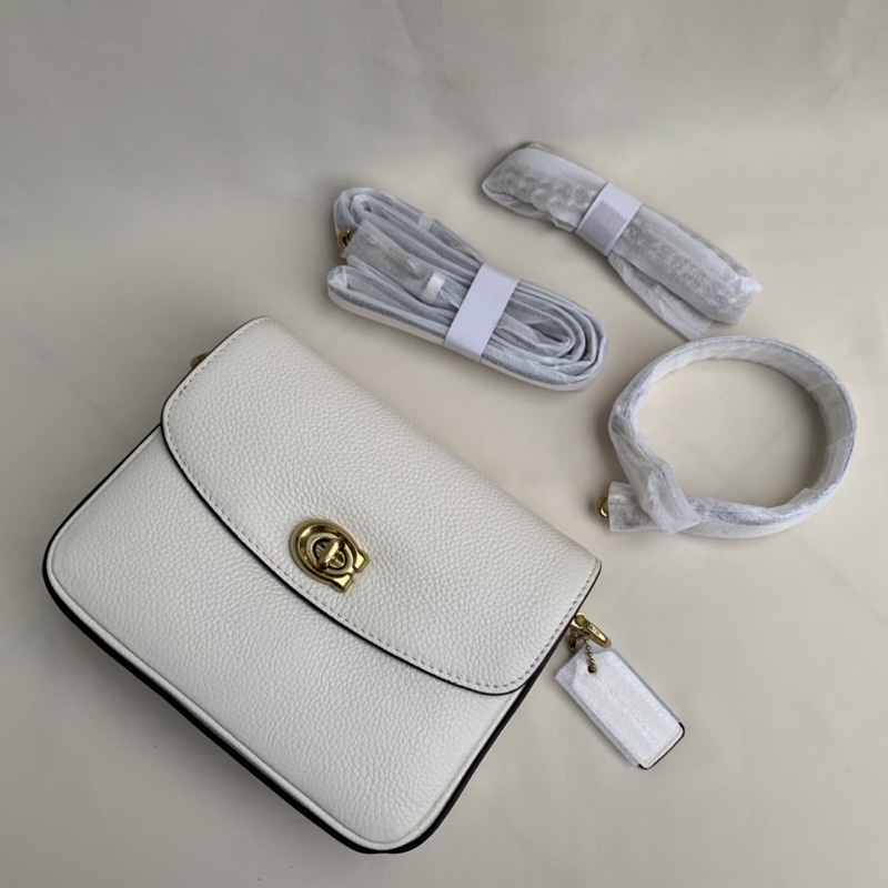 Coach Cassie Crossbody 19 In Signature Canvas Chalk (C88346)