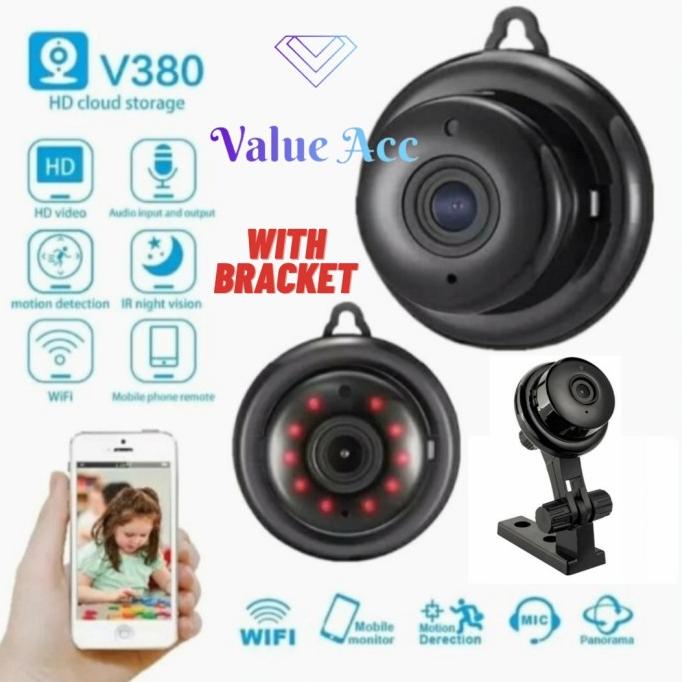 IP Cam Mini Wireless Infrared + Bracket - Cctv wifi - Kamera Mini wifi