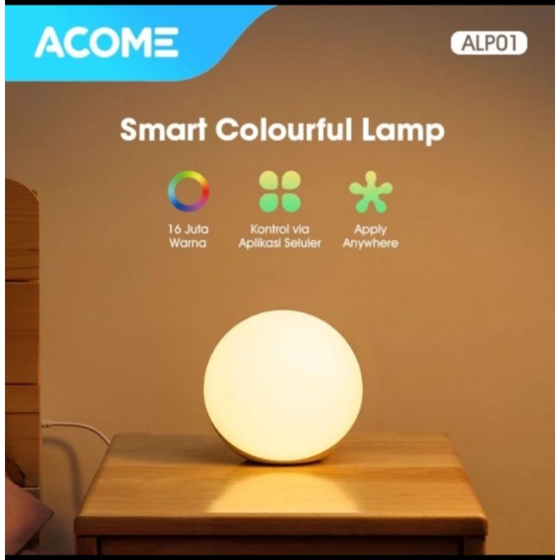 ACOME ALS01 White Lampu Smart Multicolor Garansi Resmi 1 tahun