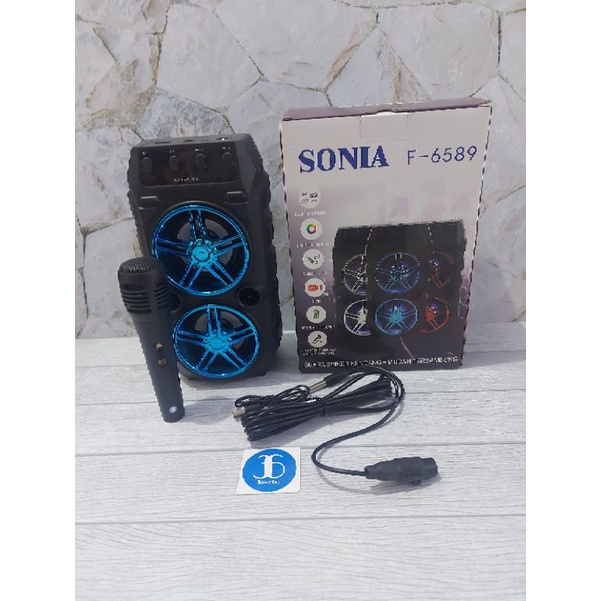 SPEAKER BLUETOOTH SONIA 6589 FREE MIC - SPEAKER PORTABLE GRATIS MIC