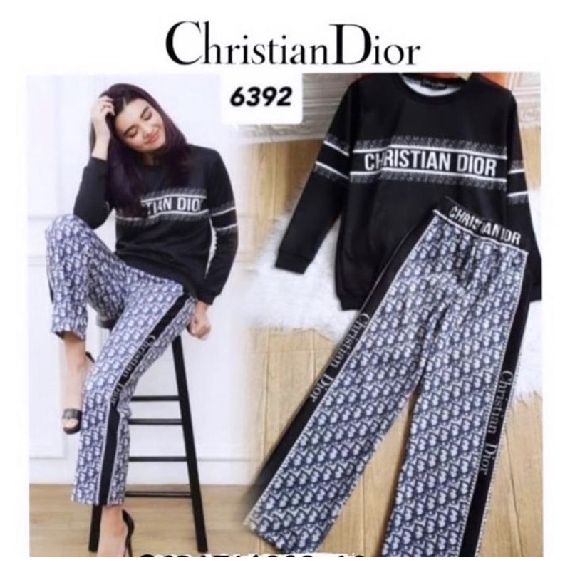 ONE SET RAJUT PREMIUM DIOR/ SETELAN WANITA IMPORT BANGKOK PREMIUM SET CELANA KULOT DAN SWEATER/ STEL