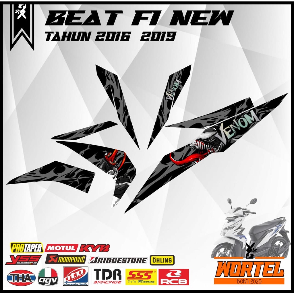 Sticker Striping Decal Motor Beat Street / Beat Fi Esp / Beat Iss / Beat Fi New Venom