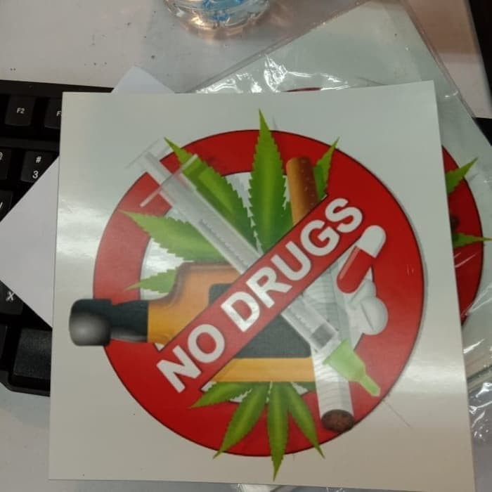 

SIGN STICKER NO DRUGS UK 15X15CM K3 RAMBU SAFETY