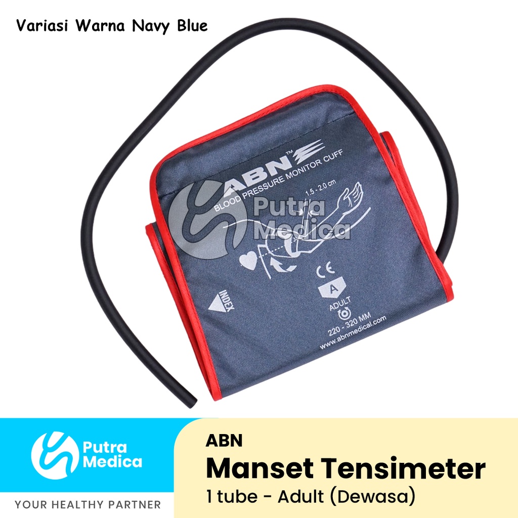 ABN Manset Tensimeter 1 Selang Dewasa / Nylon Cuff / Sparepart Tensimeter