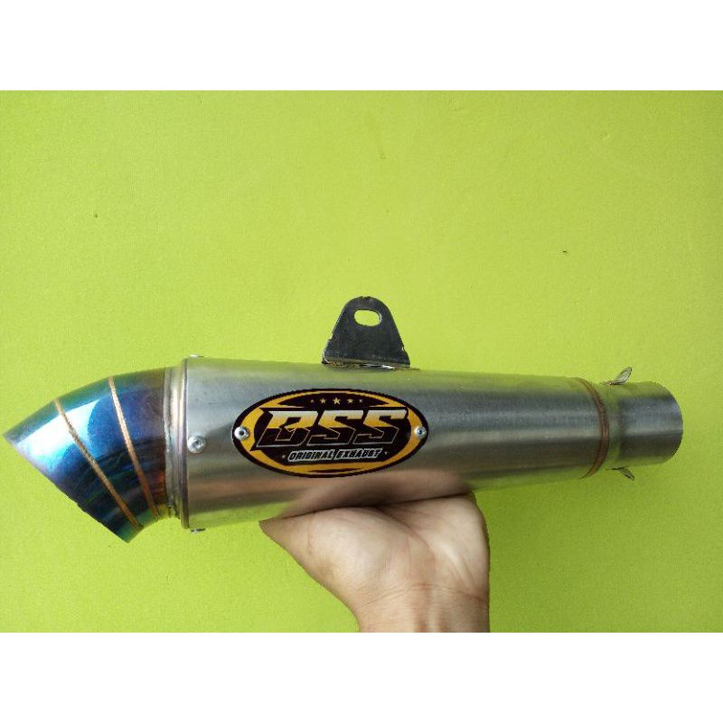 TERMURAH SLINCER KNALPOT BSS JIGSAW KEONG UJUNG BLUE SARANGAN 1/4 BASS ENGKER D50MM