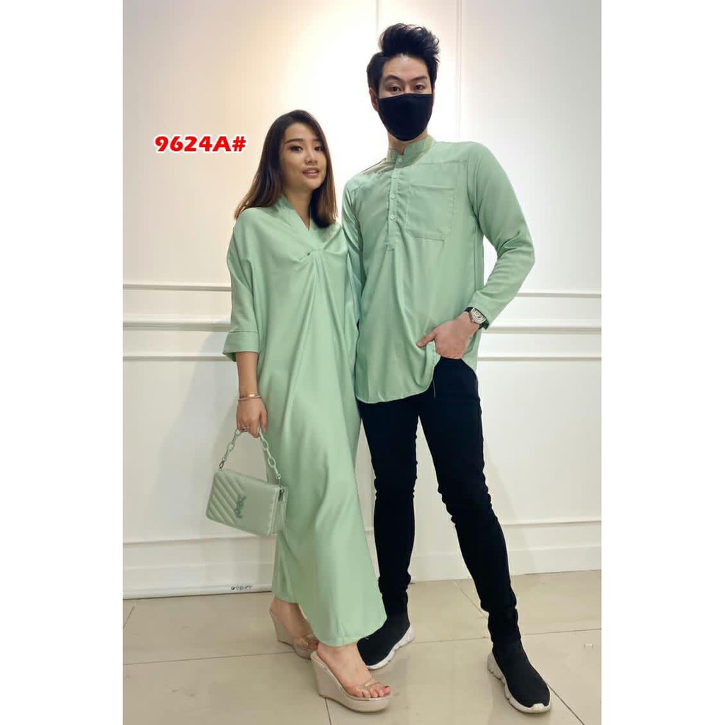 9624A#couple lebaran,set couple,dres lebaran,dres couple,pakaian couple