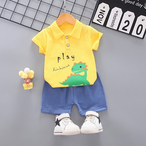 Setelan Play Green Dinosaurus K5