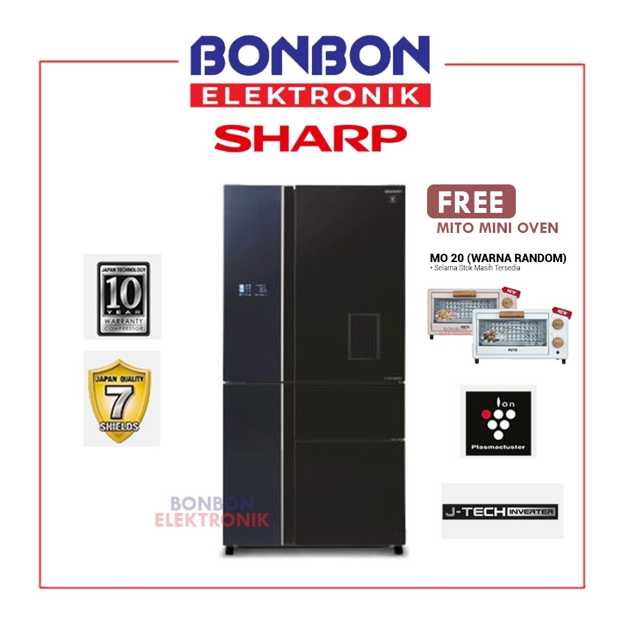 Sharp Kulkas Side By Side 5 Pintu SJ-IFX96PDG-BK / SJIFX96PDGBK