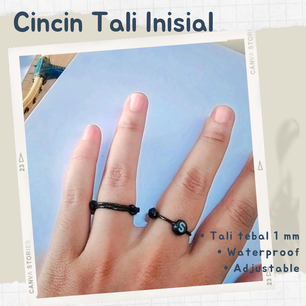 Cincin couple tali inisial