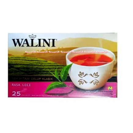 Walini Black Tea Classic Lychee Flavour 25bag Teh Hitam Walini Rasa Leci Teh Walinni Blacktea Lecy Tea