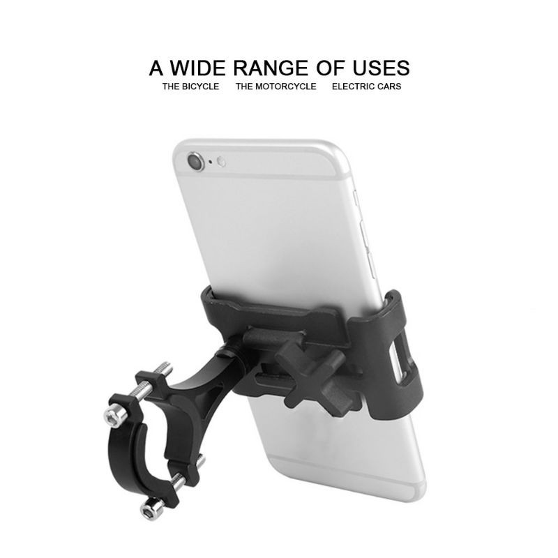 Holder HP Stang V2 Aluminium Bracket Dudukan Handphone Sepeda Motor Handle Bar Bike