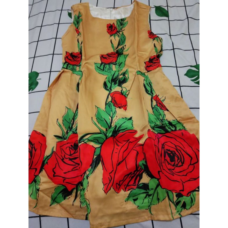 PrelovedDressFlowerRoseGold