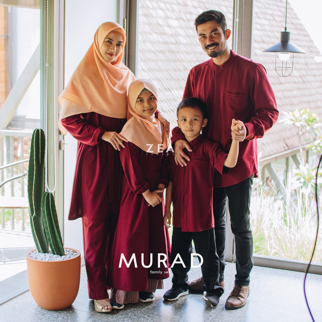 Murad | Baju Gamis Sarimbit Keluarga Muslim  Family Set Anak | Zea Zenura
