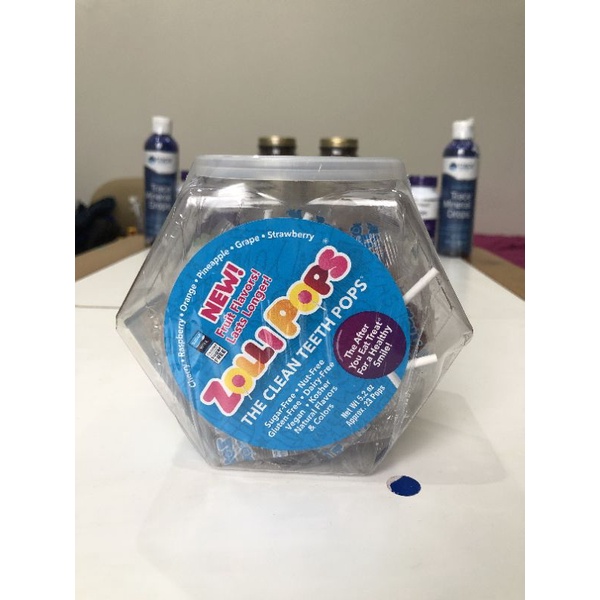 

Zollipops The Clean Teeth Pops Assorted, 5.2 oz, Zolli Pops the clean teeth Permen Sehat, Permen tanpa gula, Permen Baik Untuk Gigi, Permen untuk gigi