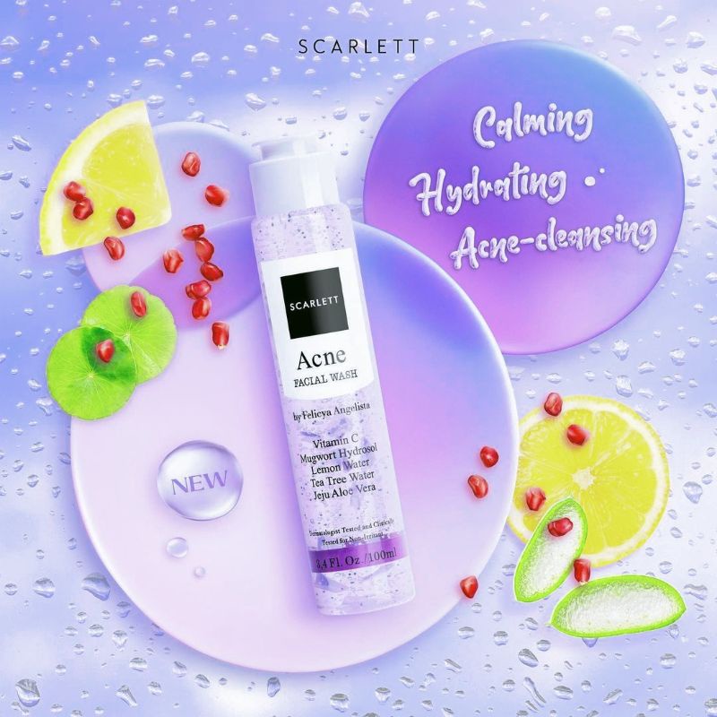 Scarlett acne facial wash / Acne facial wash / Scarlett facial wash / Sabun wajah berjerawat / Sabun