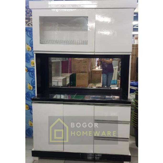 (Khusus Bogor) Lemari Sayur Lemari Dapur Lemari Piring 3 Pintu Hpl Rookiemag21