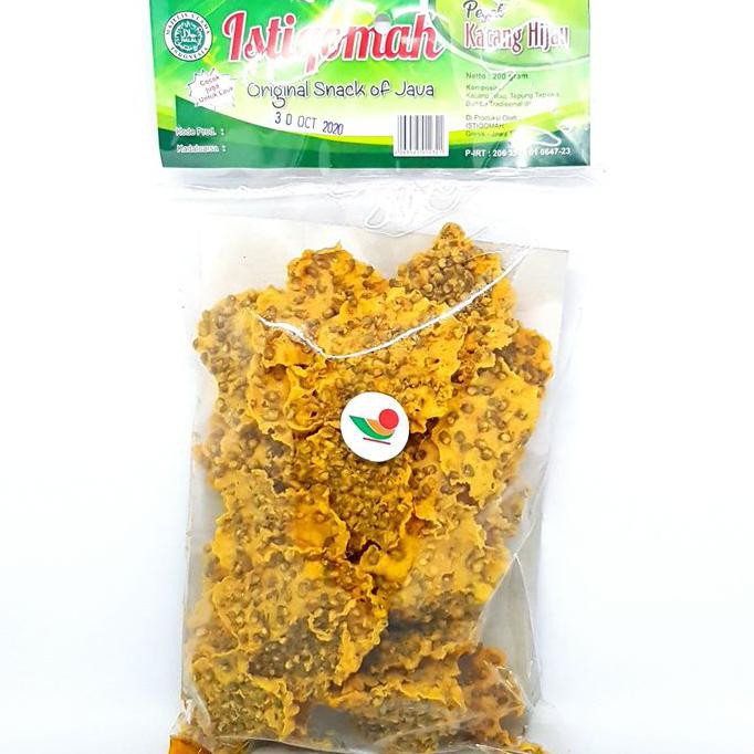 

Produk Unggulan] Istiqomah Peyek Kacang Hijau 200Gr | Kripik Rempeyek Ijo Pecel Tanah