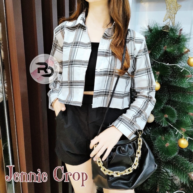 FC - KEMEJA JENNIE CROP TOP