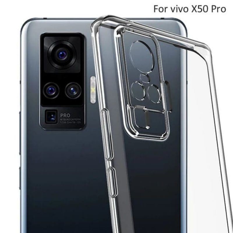 Vivo X50 / X50pro Softcase Bening HD Shockproof Cover Tebal Soft Case Clear Silikon