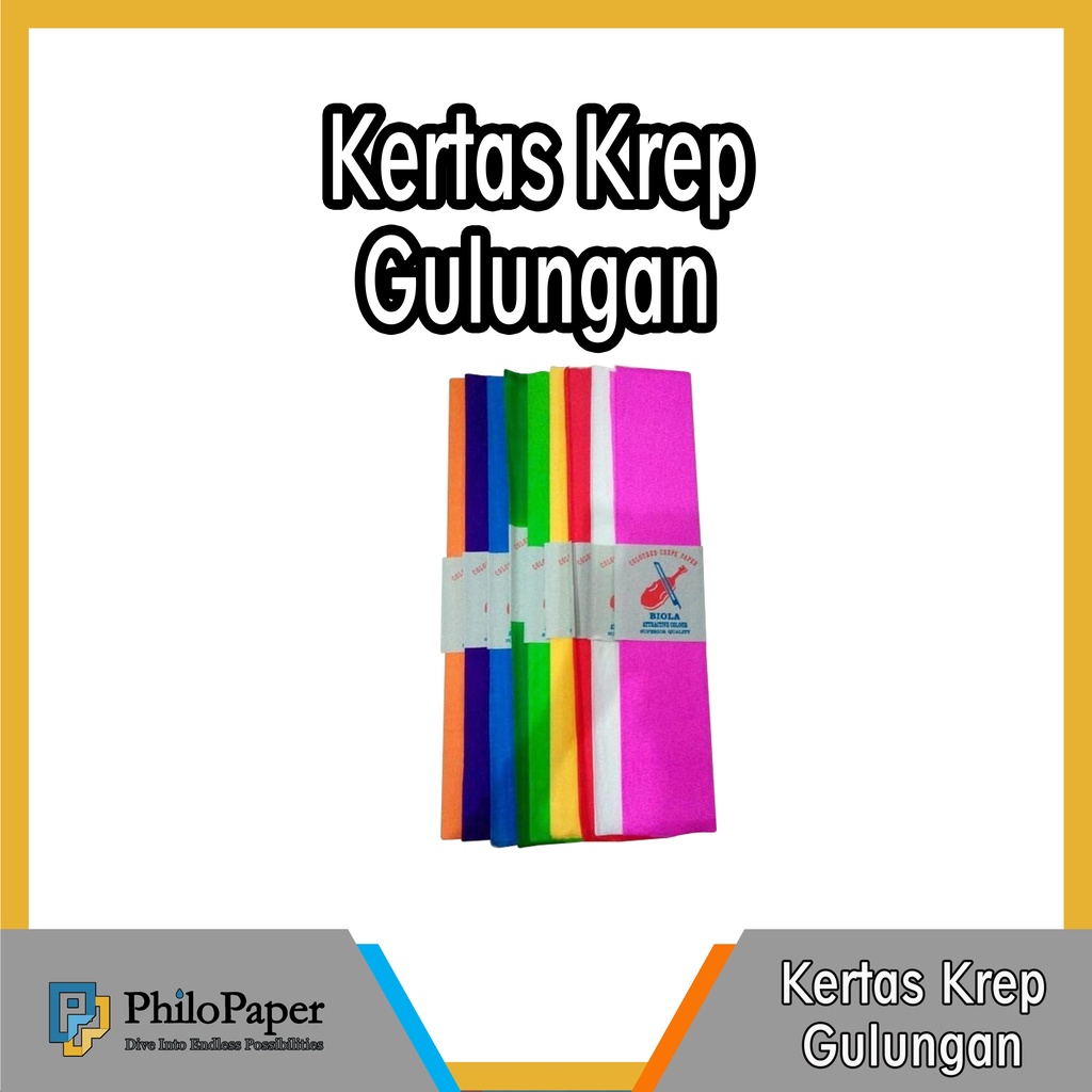 

ATK ~ Kertas Krep Gulungan ( ISI 10 ) / Crepe Flower Paper Roll / Kertas Bunga Crape