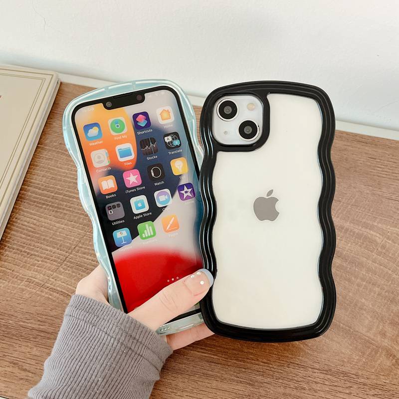 New! Curly Edge Case - Softcase for iPhone 12 13 14 Pro 14 Plus 12Pro max 13Pro max 14Pro max PROMAX