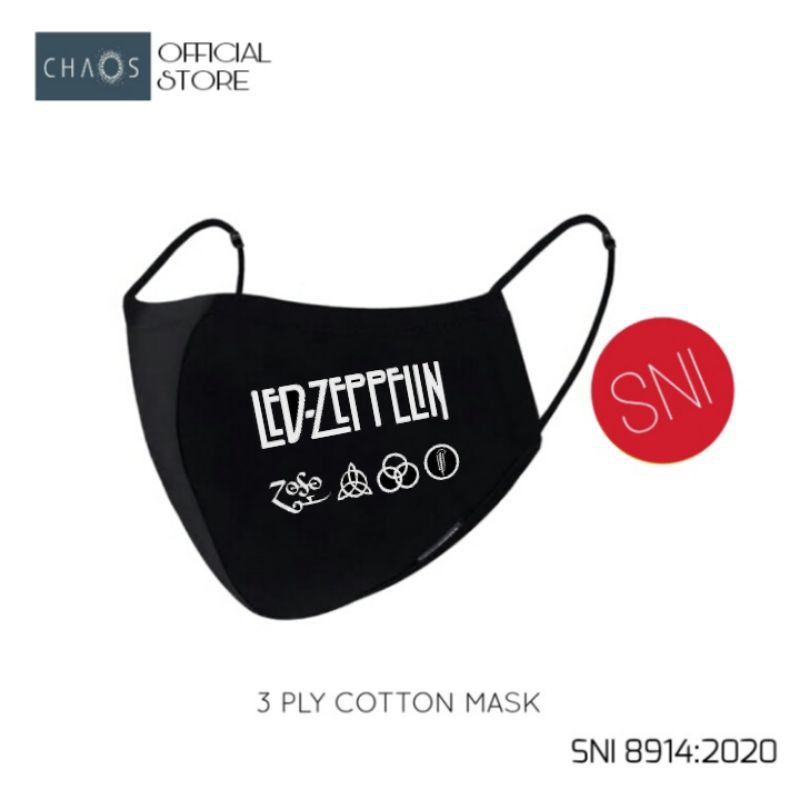 Masker Kain 3 Lapis / LED ZEPPLIN | MASKER KAIN 3 LAPIS LED-ZEPPLIN