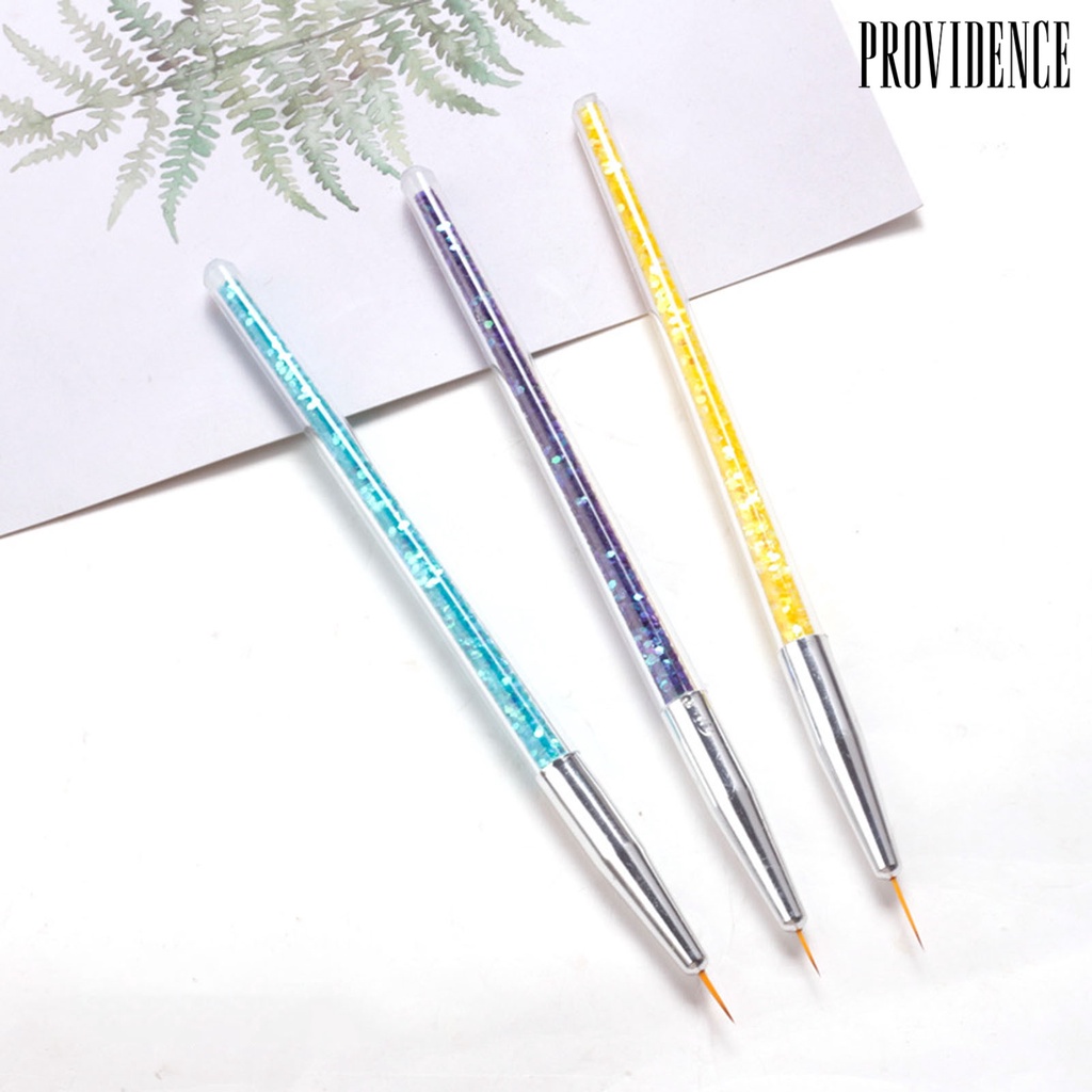 Providence 3pcs / Set Kuas Nail Art Gagang Ergonomis Ultra Tipis Untuk Manicure