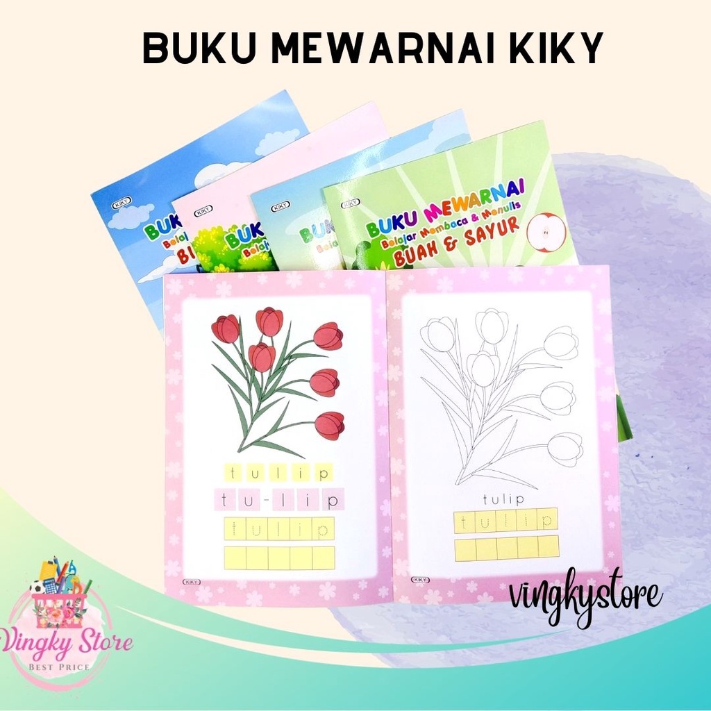 

Buku Mewarnai Kiky Belajar Membaca Dan Menulis
