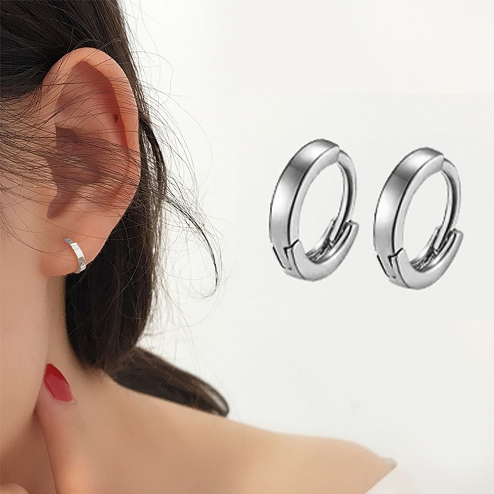 Needway  Fashion Hoop Earrings Gold color Ear Clip Earrings Women Circle Gift Mini Men Girls Small Hoop/Multicolor