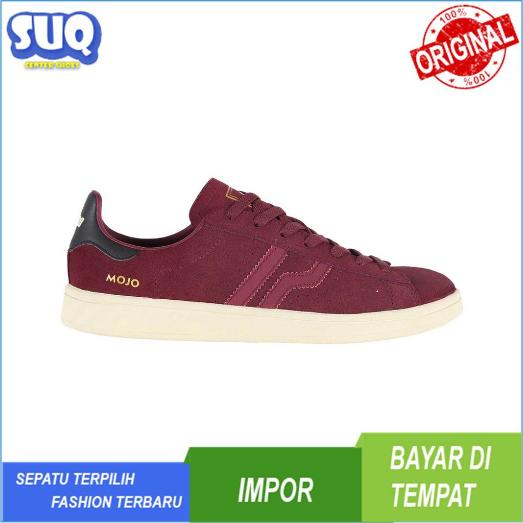 Piero Mojo Sepatu Sneakers Pria/ Sepatu Piero Mojo - Maroon/White P10626