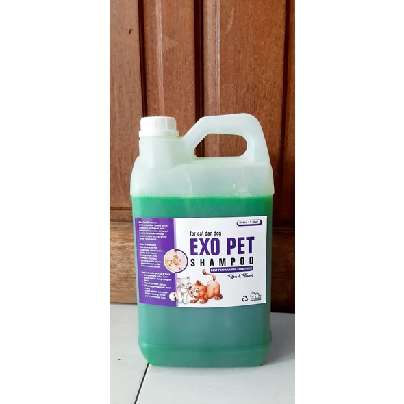 EXO SHAMPO ANTI KUTU untuk anjing dan kucing uk 5 liter