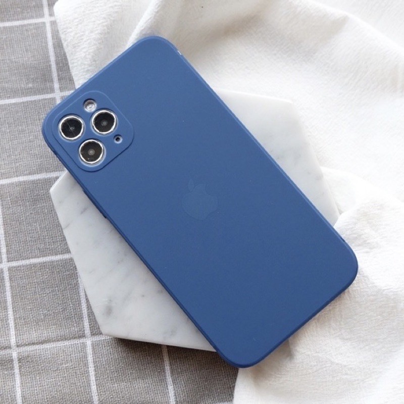 CASE IPHONE SOFT MATTE A CAMERA FULL COVER 6 6s 6+ 6s+ 7 7+ 8 8+ X Xs Xr Xsmax 11 11pro 11 promax-Dark Blue