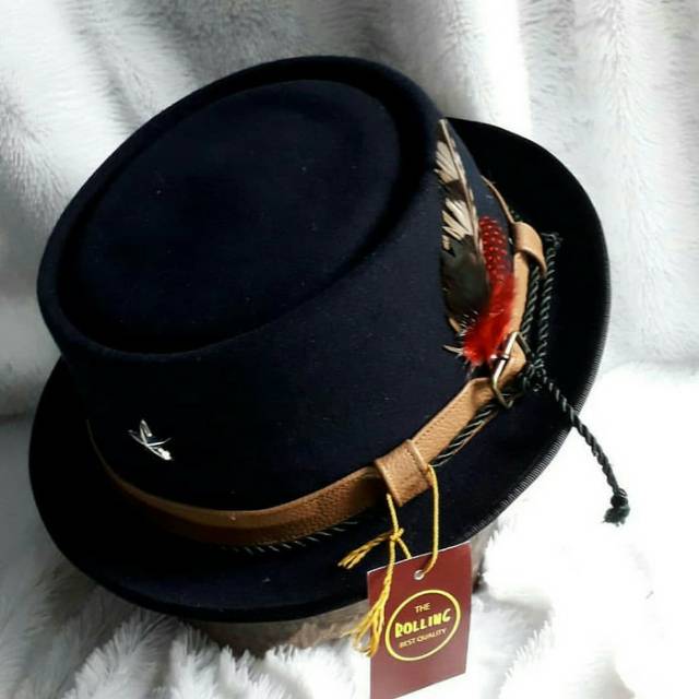 Topi laken porkpie bintang 100% ORIGINAL