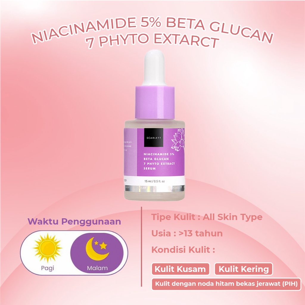 [ SKINHOUSEID ] Scarlett Whitening Face Serum | Niacinamide 5% Beta Glucan 7 Phyto Extract Serum | Skin Smoothing Retinol Serum