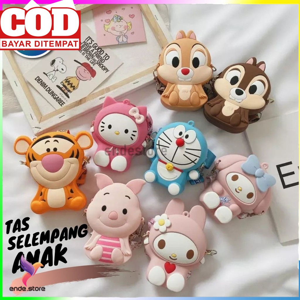 Tas Boneka Anak Cewek Selempang Kecil Perempuan TK SD Dompet Anak Karakter Lucu EN 195