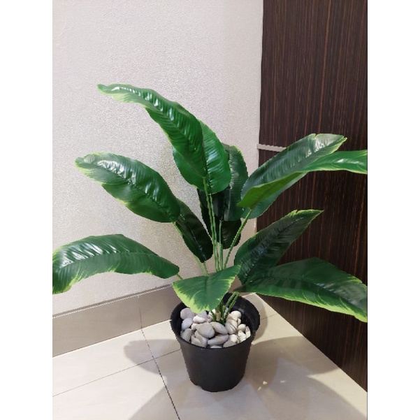 Daun pisang palsu plastik artificial dekorasi/daun palsu