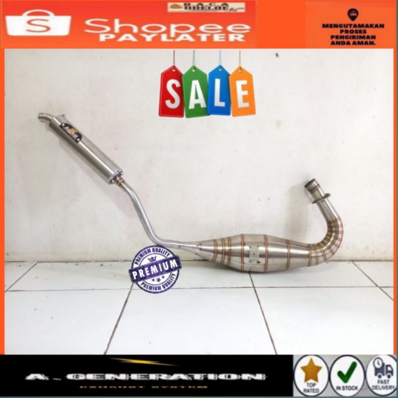 knalpot kawasaki ninja r ss rr dan krr stainlist type cobra