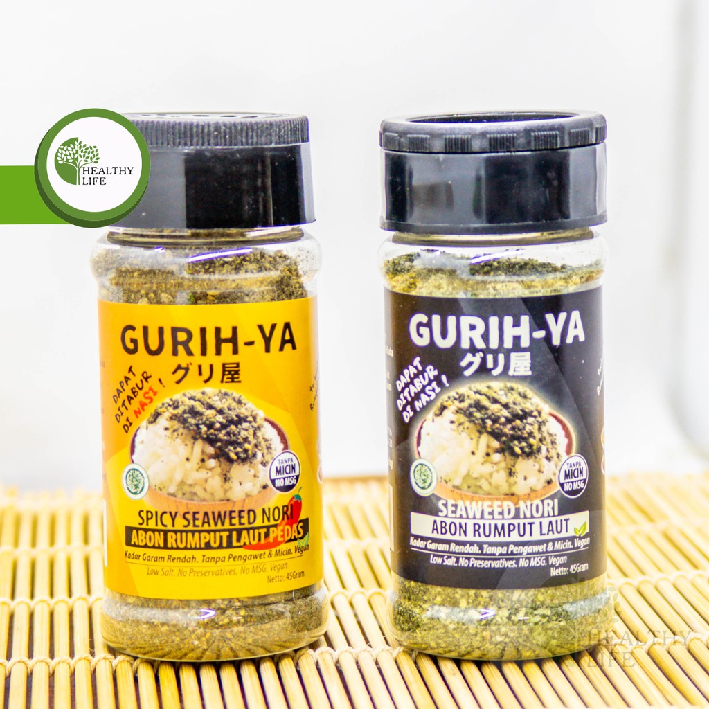 Gurih Ya Seaweed Nori Seasoning (Abon  Rumput Laut) Botol 45gr