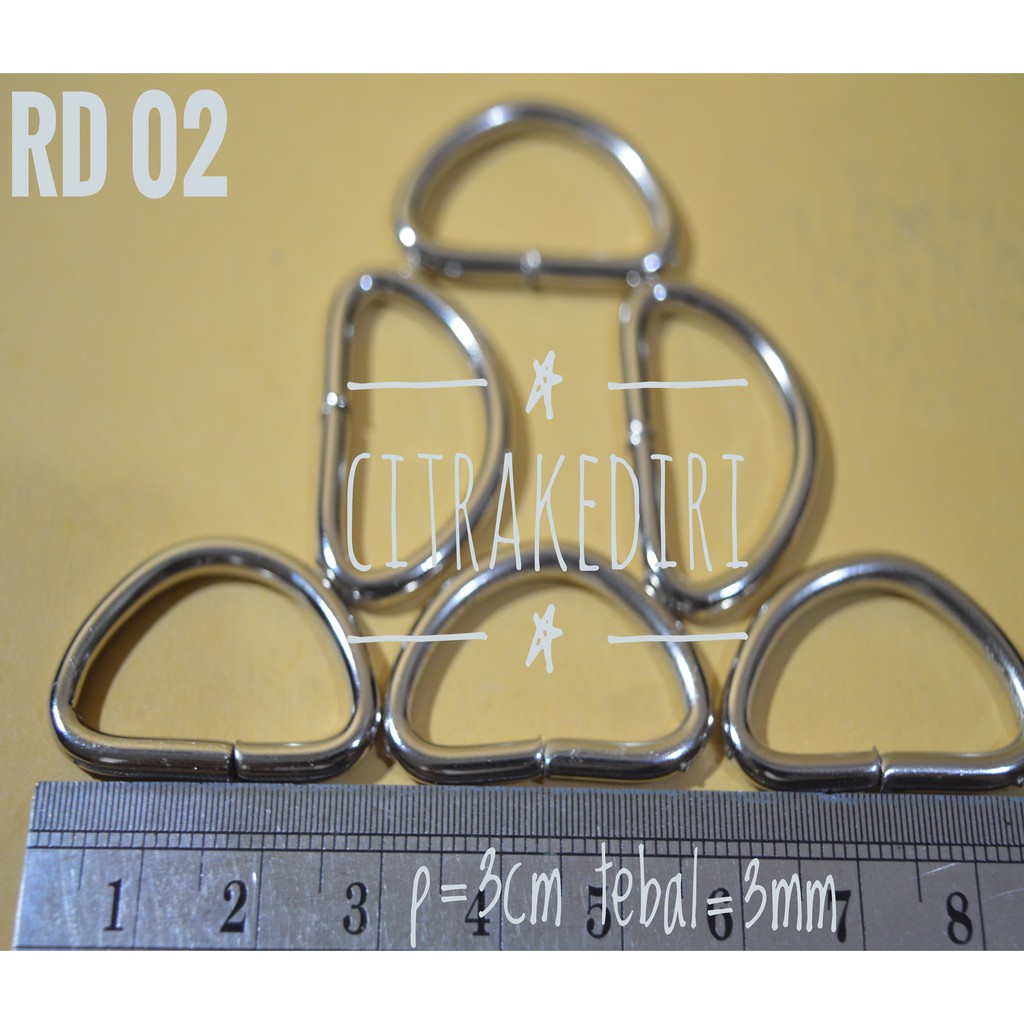 Ring D nikel 2,5 cm 3 mm ( 20 biji )