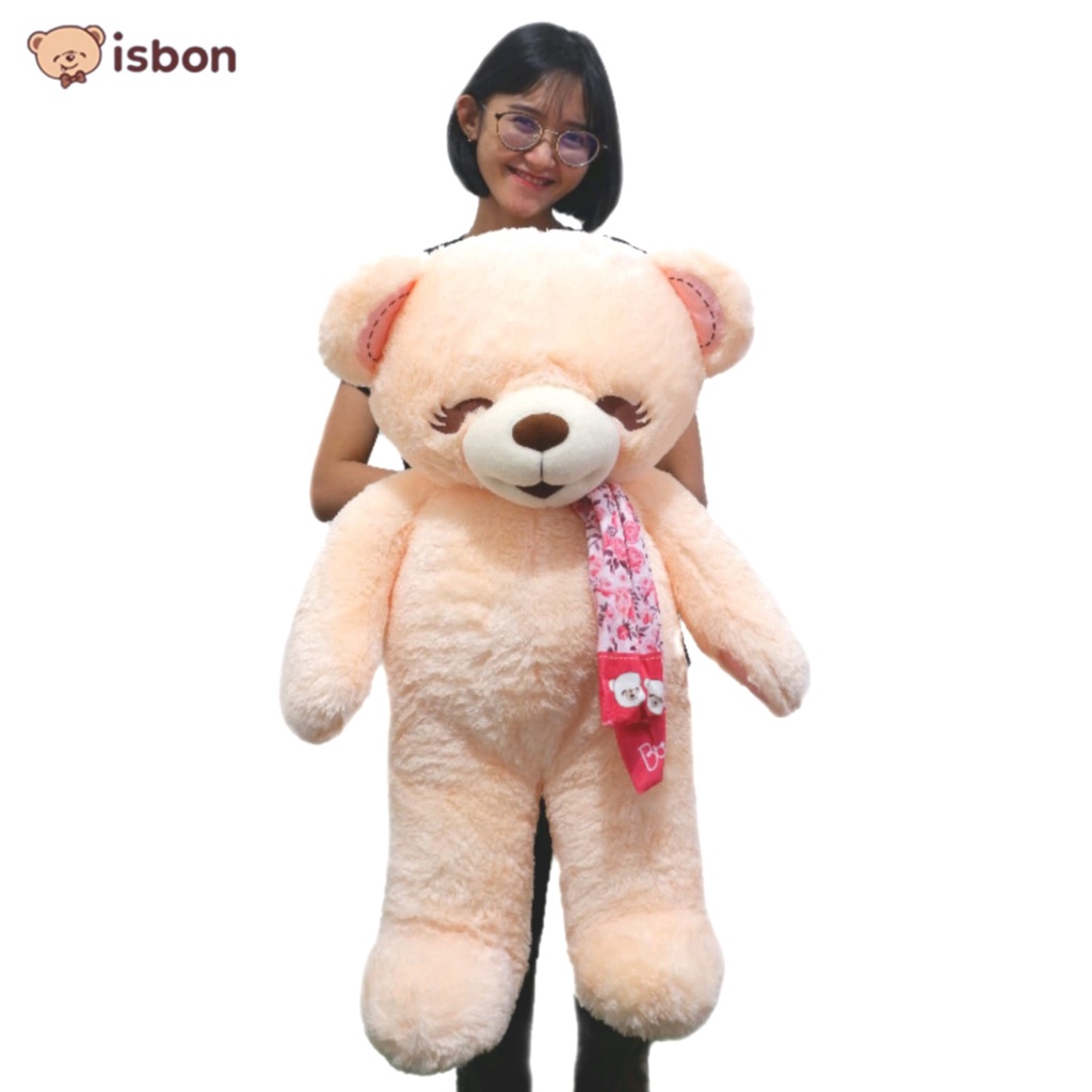 Boneka beruang Teddy Bear jumbo Istana Boneka STD Boney with Syal Lucu besar premium bulu anti rontok gede