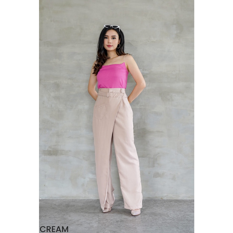 Overlap Kulot Pants Bawahan Celana Panjang Wanita