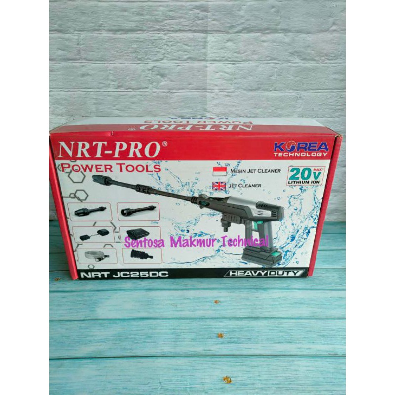 NRT PRO JC25DC High Pressure Jet Cleaner Cordless Steam Cuci AC Mobil