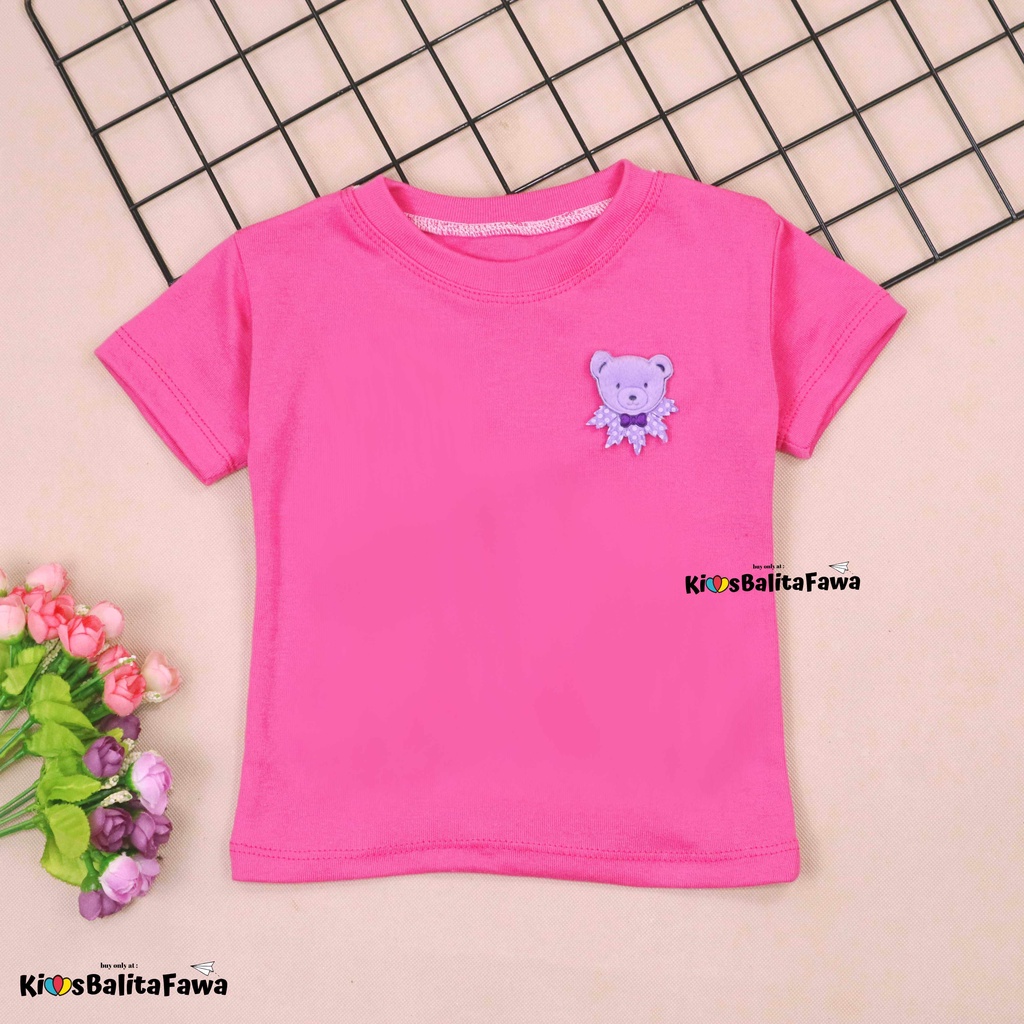 Lolipop Shirt uk 1-2 Tahun / Kaos Anak Perempuan Kids T-Shirt Polos Lengan Cewek Blus Baju Import