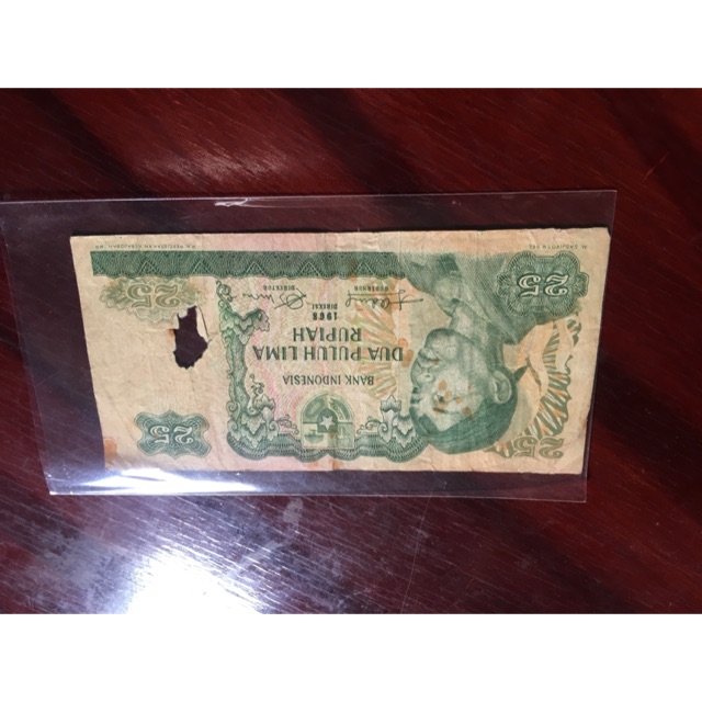 Uang kuno 25 Rupiah Sudirman Fine