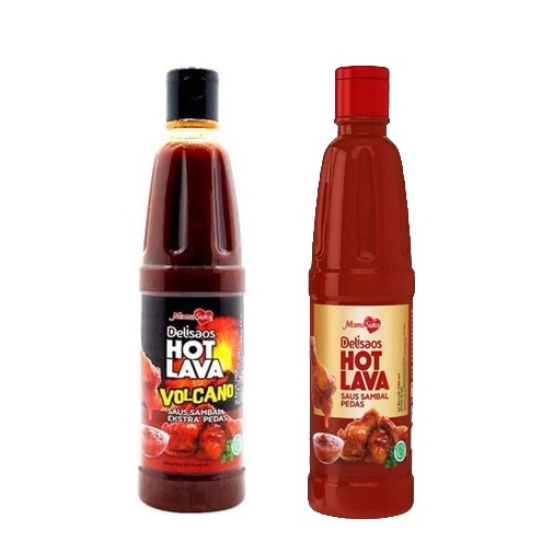 Delisaos Mamasuka Botol 320 ml (Hot Lava & Hot Lava Vulcano) / Saos Pedas / Saos Mamasuka