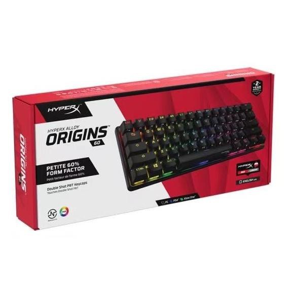 Keyboard HyperX Alloy Origins 60 Mini Mechanical RGB - Gaming - 60%