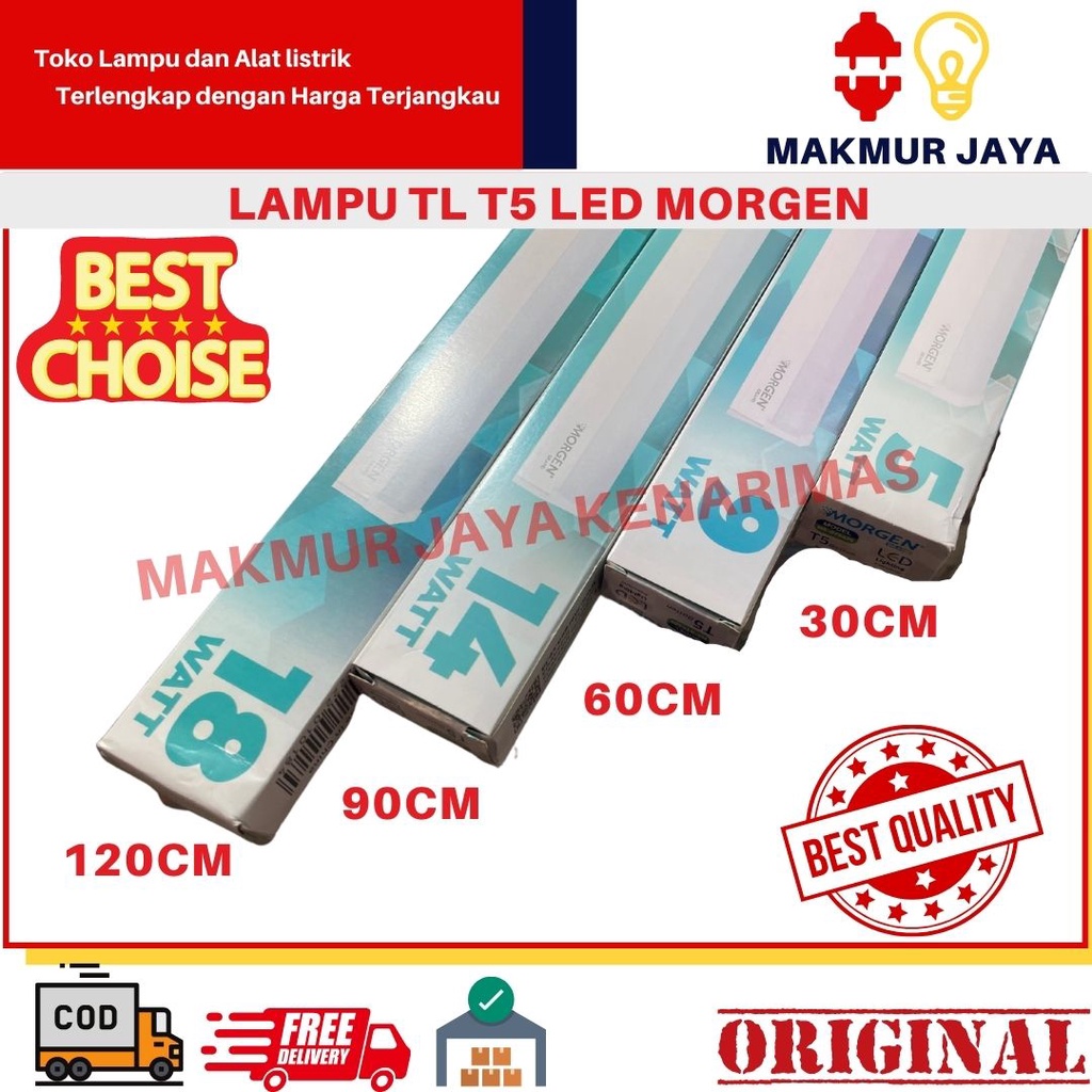 LAMPU TL T5 LED 30 60 90 120 CM / KAP LAMPU LED TL T5 MURAH